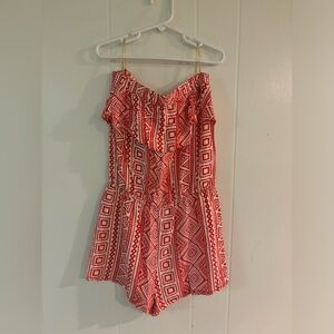 Love Culture Tribal Strapless Boho Romper